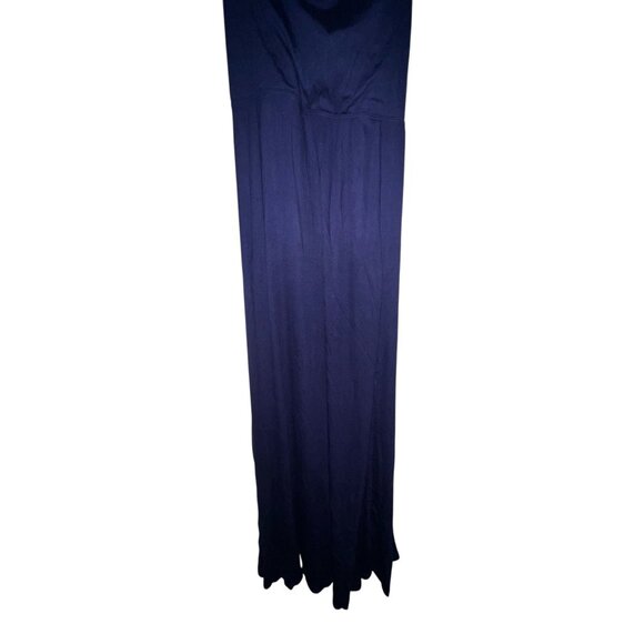 Halara Ribbed Cowl Neck Backless Crisscross Lace Up Split Midi Party Dress Sz Sm - Picture 8 of 12